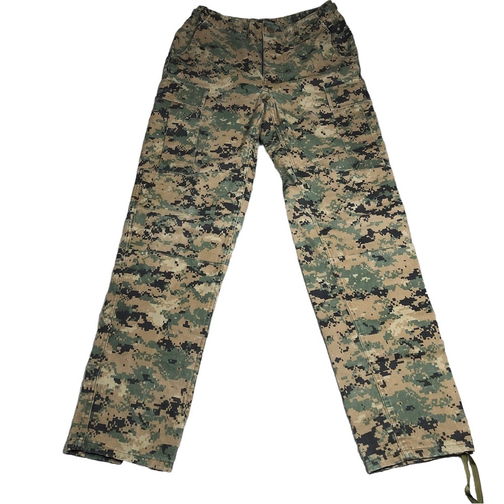 Tru-Spec Pants Men's Small Long Green Beige Digital Camo Cargo Tactical Military